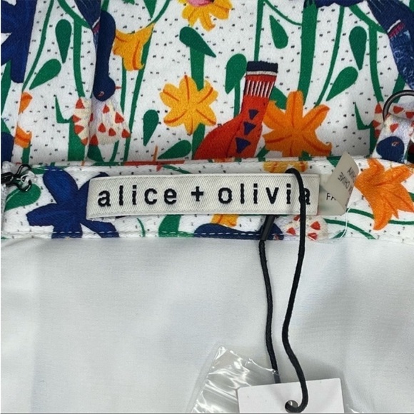 ALICE + OLIVIA Nella Bird Party Summer Dress Size 12 - Picture 11 of 15
